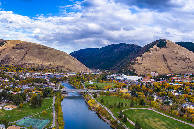 The city of Missoula, MT to indicate where we provide our services